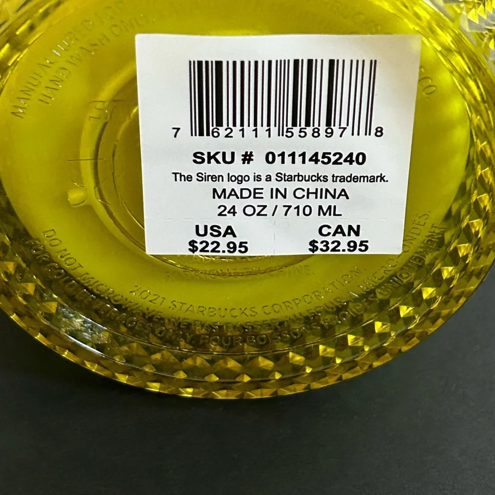 Starbucks Green and Yellow Tumbler - Picture 4 of 4